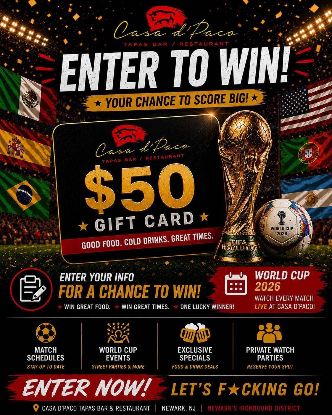 Casa d'Paco World Cup Gift Card Giveaway